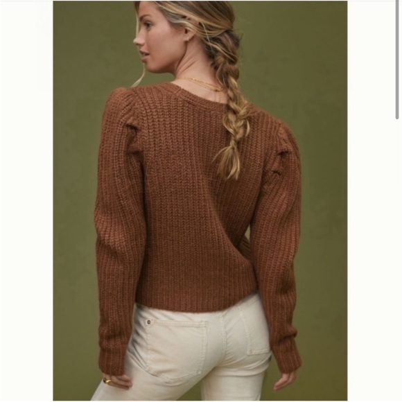 ✨ Anthropologie Ribbed Chunky Cardigan Sz S - Picture 3 of 5